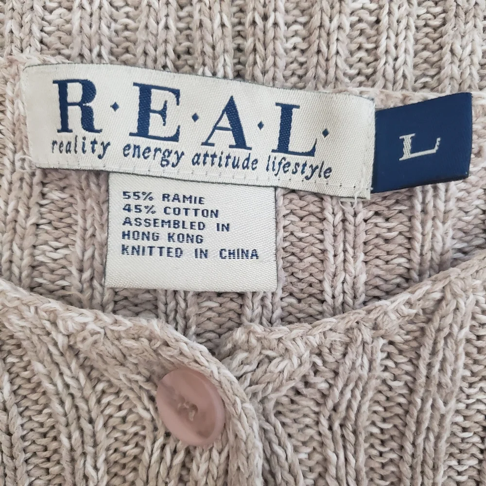 Neutral Cotton Ribbed Sweater - Picture 2 of 11